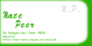 mate peer business card